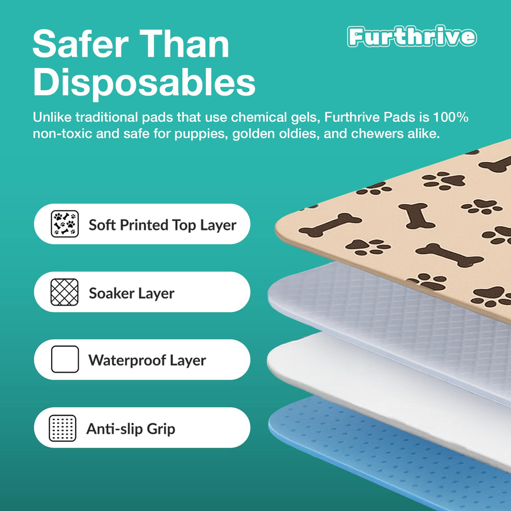 Furthrive pad non-slip dots grip hardwood and tile.