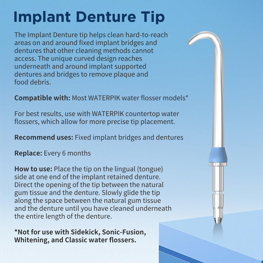 FreFeel Waterpik plaque chaser tip cleans around implants and restorations