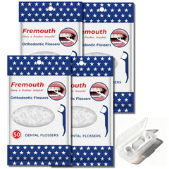 Fremouth orthodontic flossers with travel case ready for braces cleaning on the go.