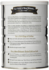 French Market Coffee & Chicory can back label highlights heritage and roast profile