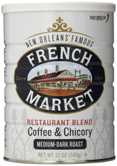 French Market Coffee & Chicory can front shows premium blend for daily ritual