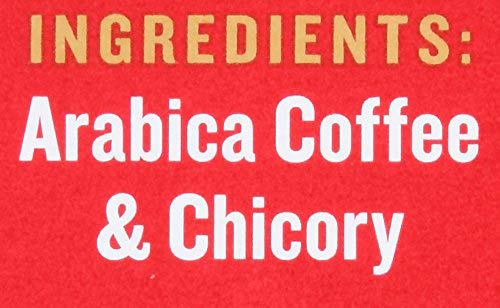 French Market Coffee & Chicory Dark Roast heritage seal evokes 1890 tradition.