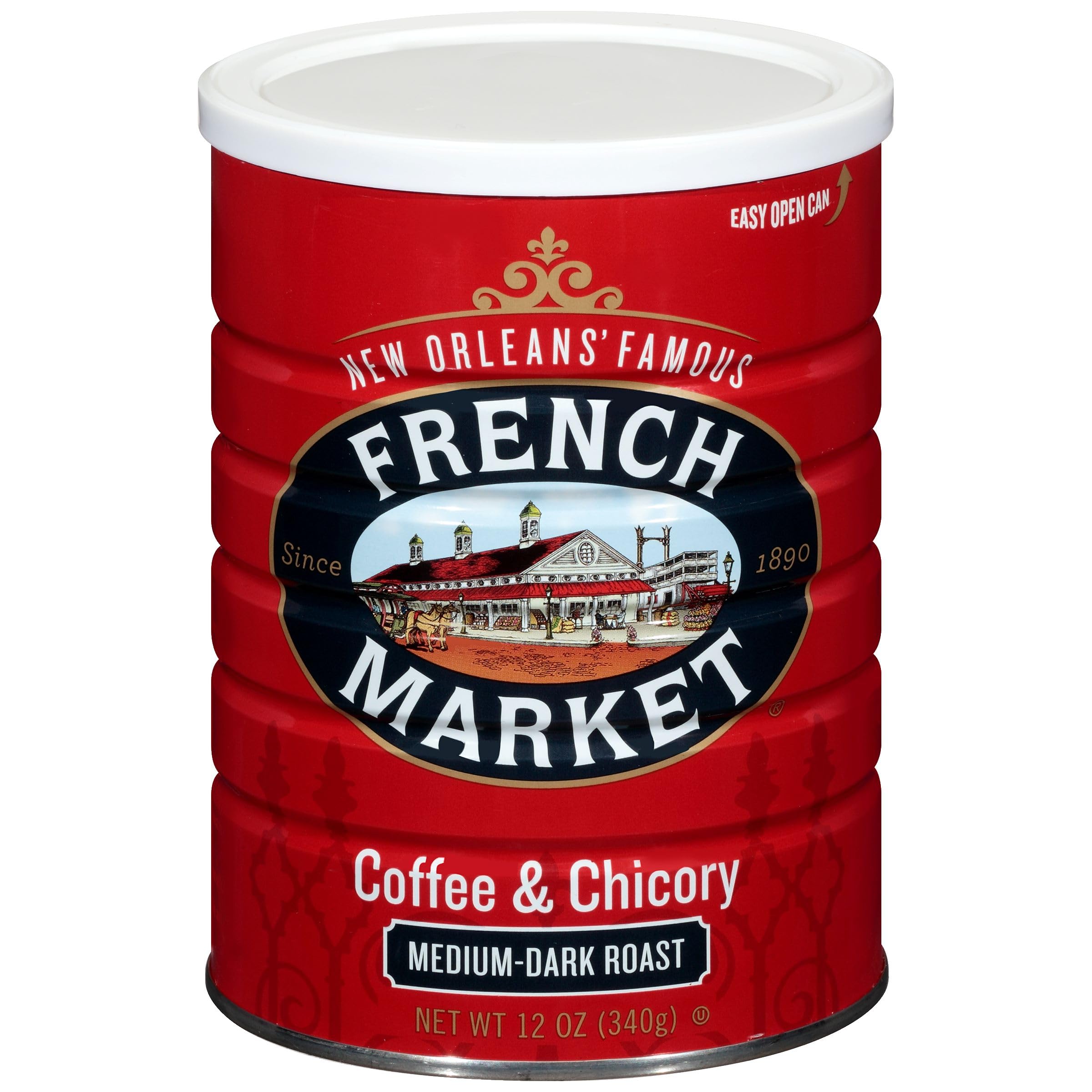 French Market Coffee & Chicory pack label highlighting bold New Orleans flavor.