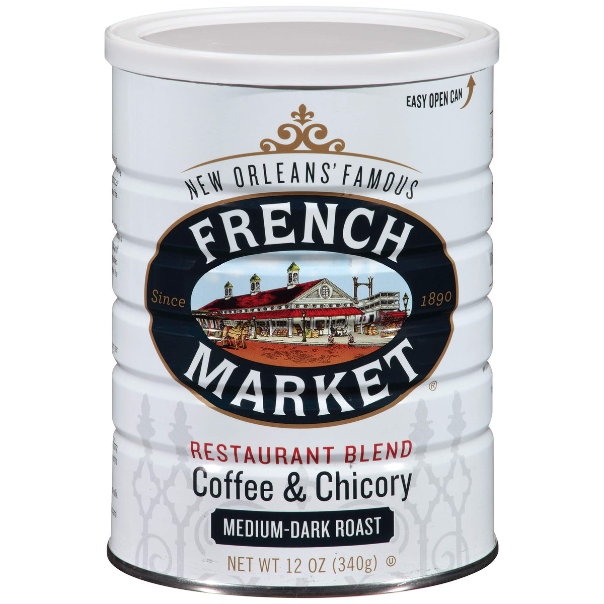 French Market Coffee and Chicory restaurant blend pack of three with rich morning aroma.