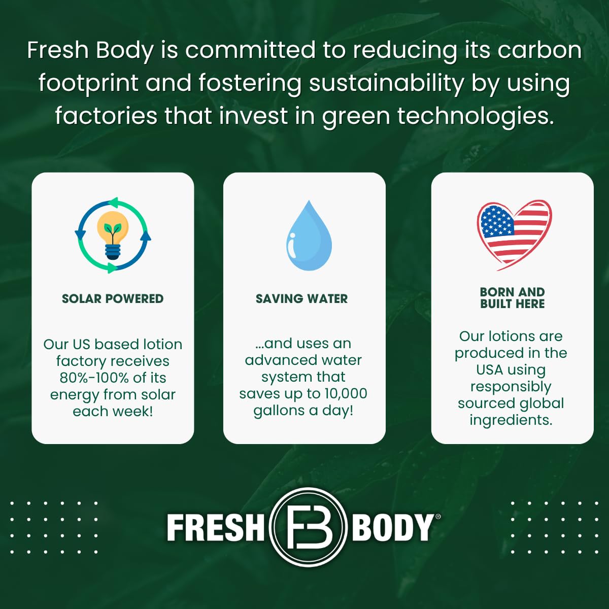 Fresh Body FB easy pump dispense enables mess-free application.