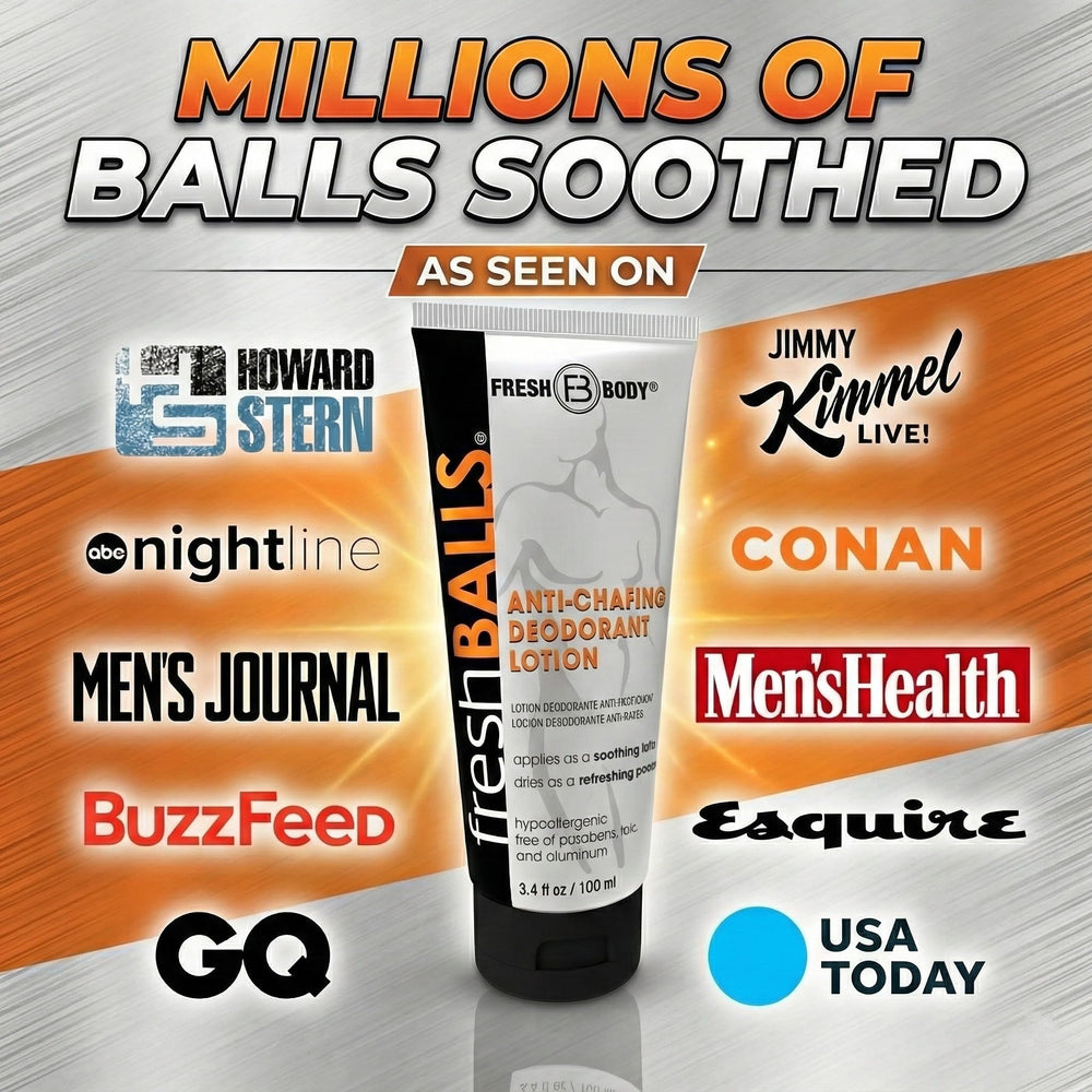 Fresh Body FB groin care routine shown for daily use.