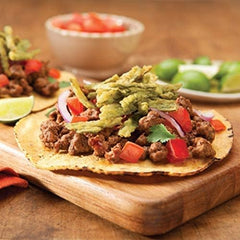 Fresh Gourmet jalapenos on a burger illustrating bold heat and flavor.