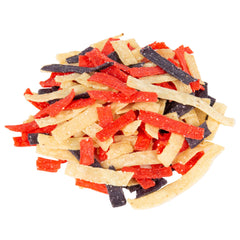 Fresh Gourmet Tri-Color Tortilla Strips as burger topping boosts texture