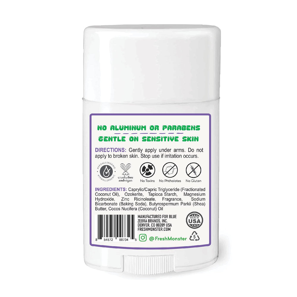 Fresh Monster deodorant being applied to dry underarms for all-day odor protection