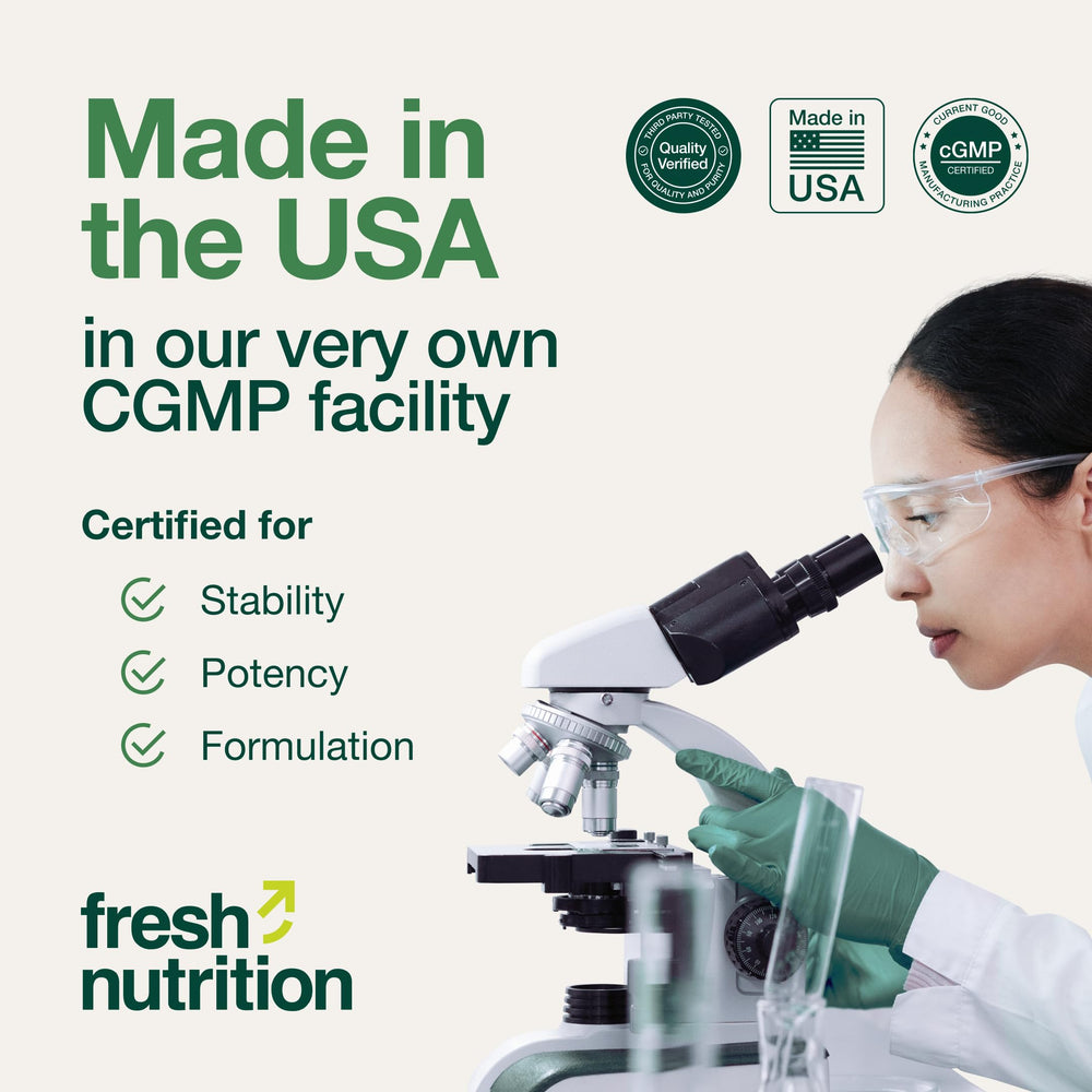 Fresh Nutrition vegan non-GMO gluten-free dairy-free status for clean label