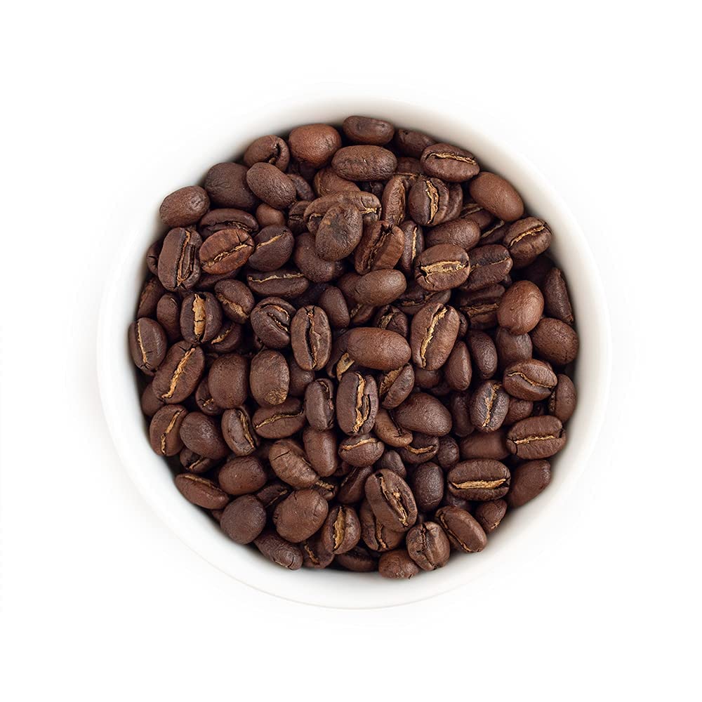 Fresh Roasted Coffee Ethiopian Yirgacheffe Kochere whole beans close-up showing texture.