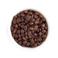 Fresh Roasted Coffee Ethiopian Yirgacheffe Kochere whole beans close-up showing texture.