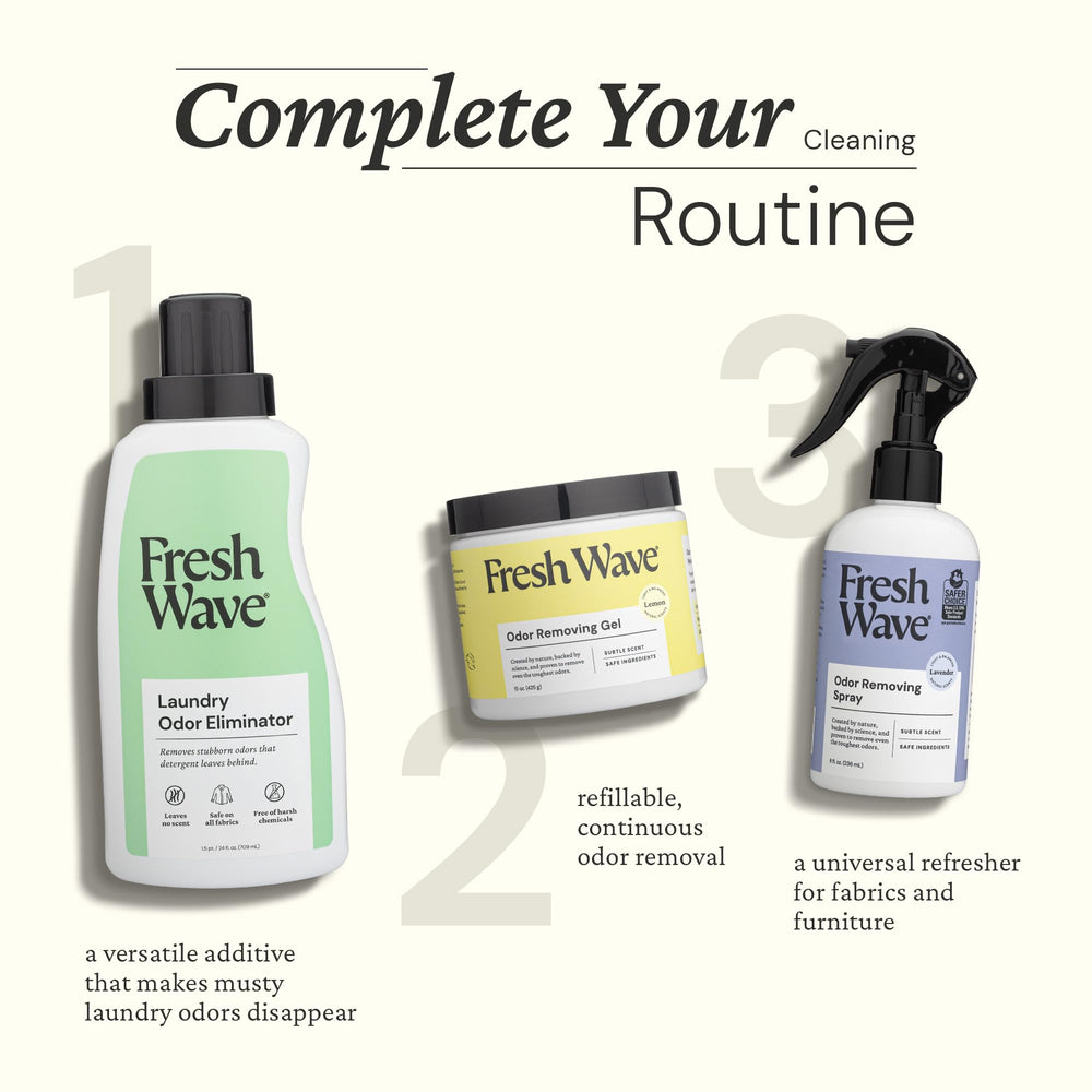Fresh Wave Laundry Booster on blankets and linens for a cleaner smell