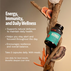 FreshCap label closeup emphasizes organic ingredients and triple extraction