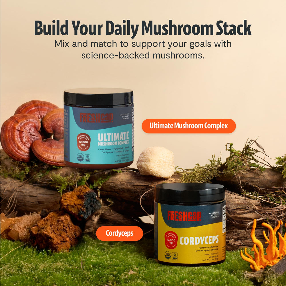 FreshCap Mushrooms two-month supply with 60 servings