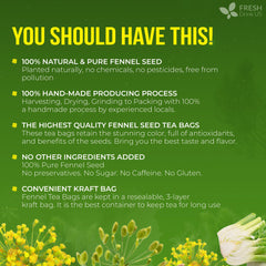 FreshDrinkUS fennel seeds sun-dried to rich flavor for premium tea.