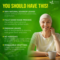 FreshDrinkUS hand-harvested soursop leaves from sustainable farms