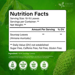 FreshDrinkUS hand-harvested soursop leaves highlight small-batch quality.