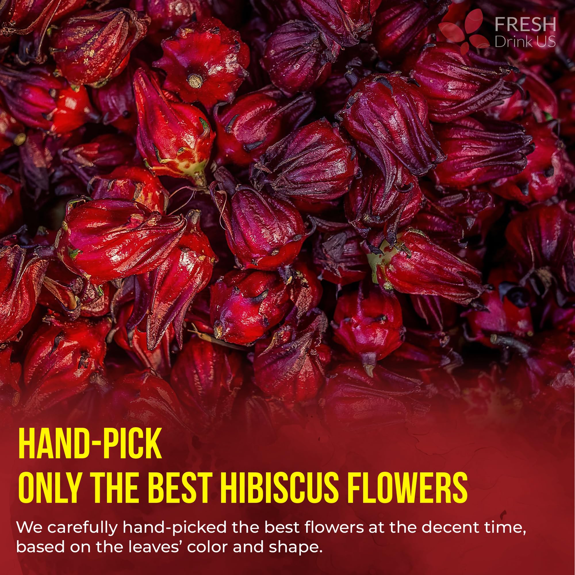 FreshDrinkUS hibiscus tea served iced with lemon.