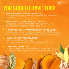 FreshDrinkUS resealable bag keeps turmeric ginger tea fresh