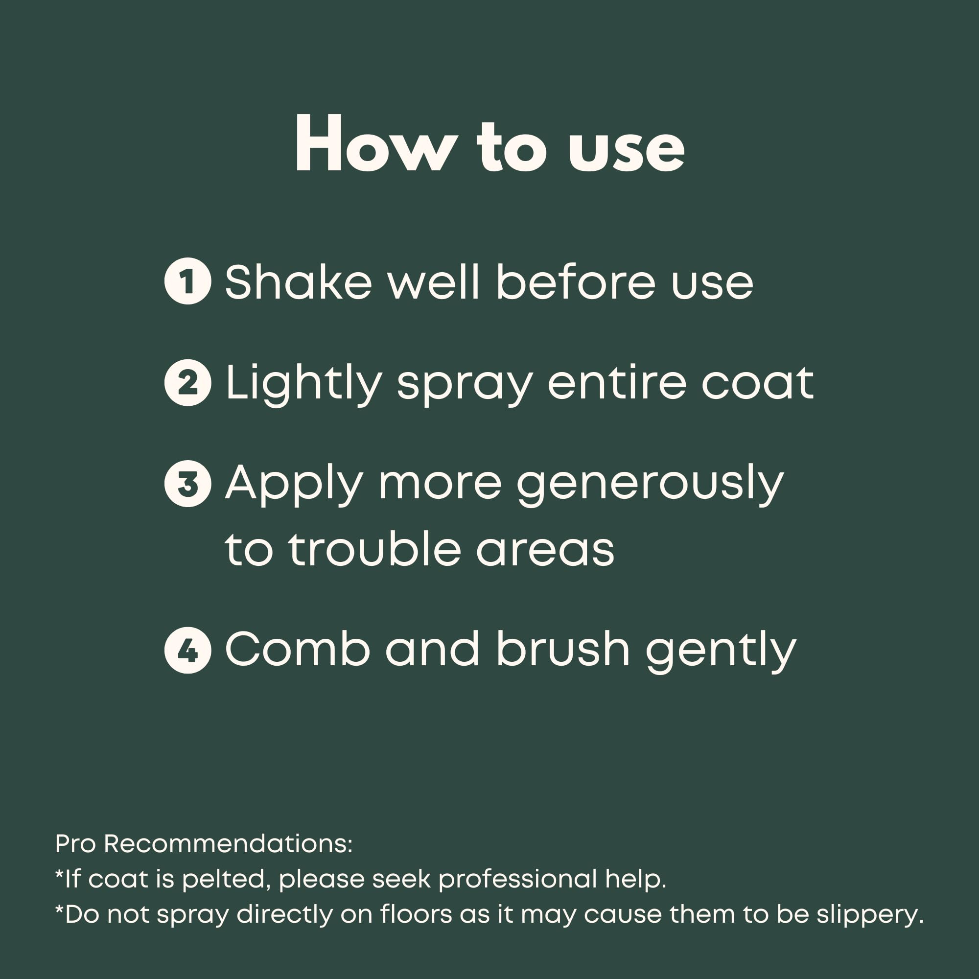 Freshly Bailey detangler spray offers refreshing scent between baths.