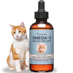 Freshly Bailey huile poisson chat - bouteille pratique pour pelage sain et peau douce.
