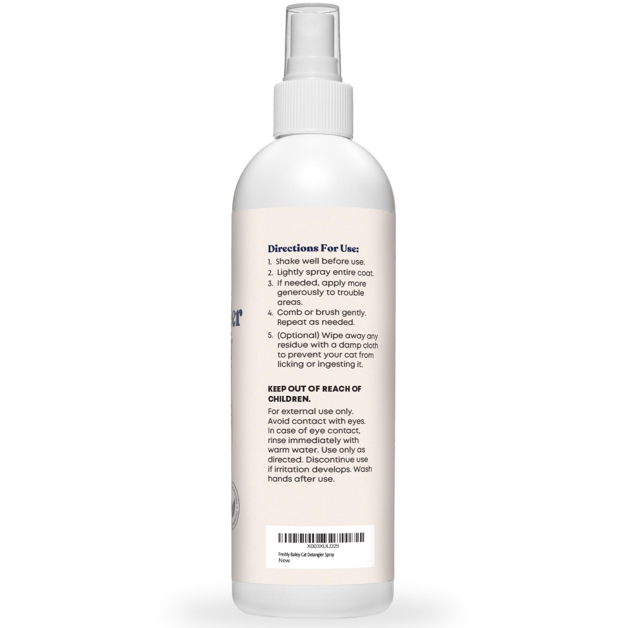 Freshly Bailey uses natural coconut and palm ingredients for gentle care.