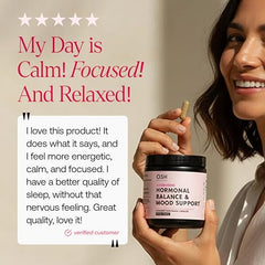 Freshly Moms Hormone Balance capsules close-up aids daily energy and rest
