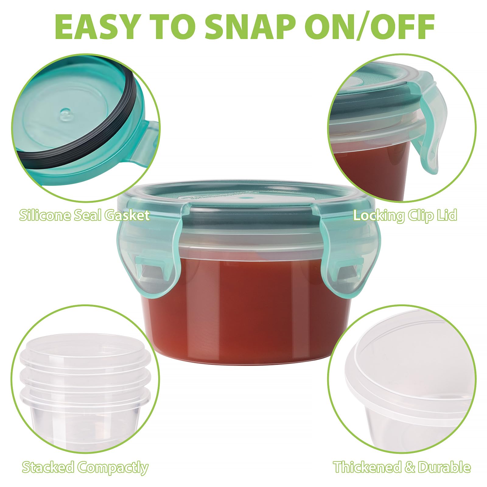 Freshmage clip-on lid snaps securely for quick on-the-go use