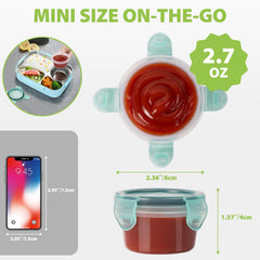 Freshmage leakproof lid on a dressing container for secure on-the-go storage