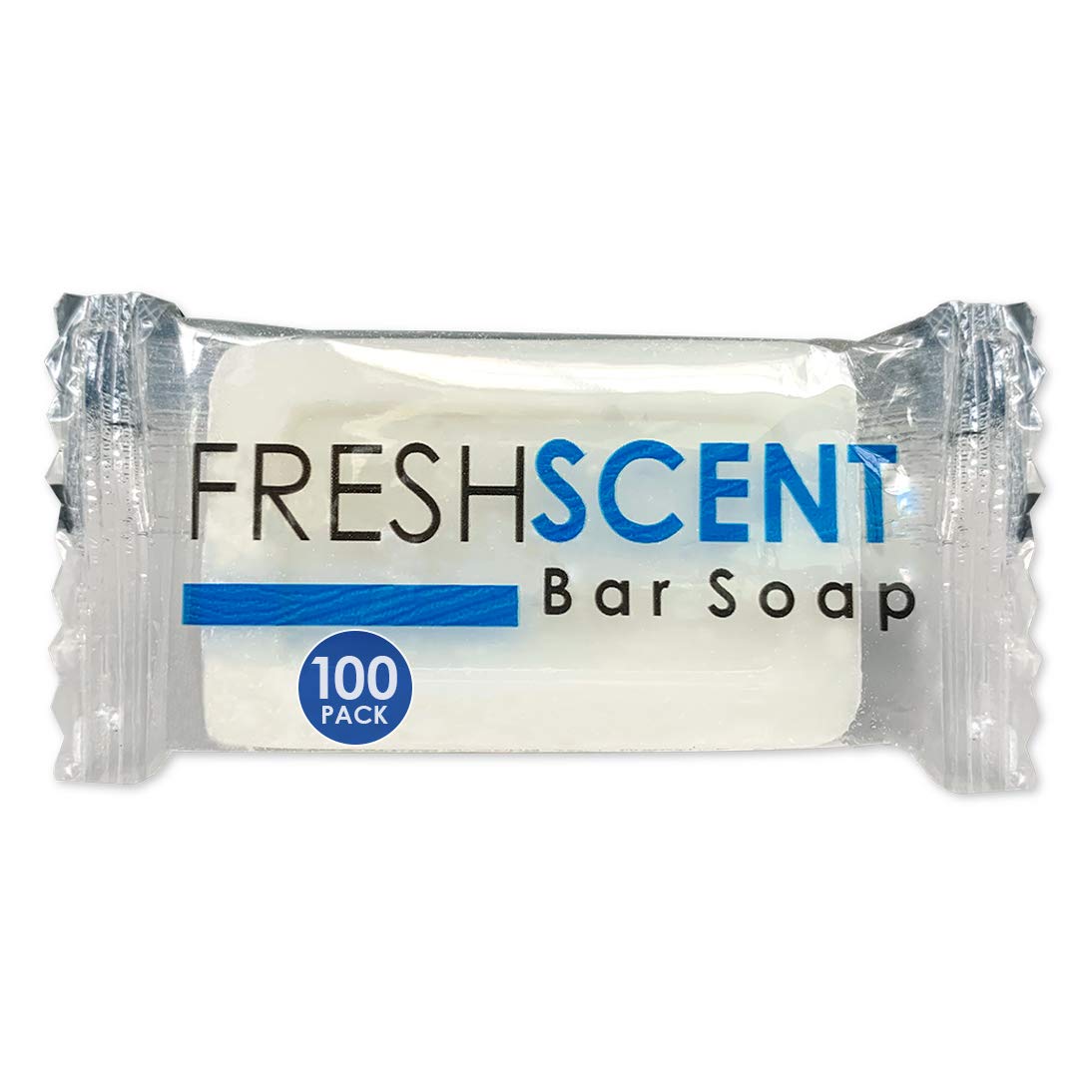 Freshscent bar soap packaging shows sturdy bulk distribution for hotels.