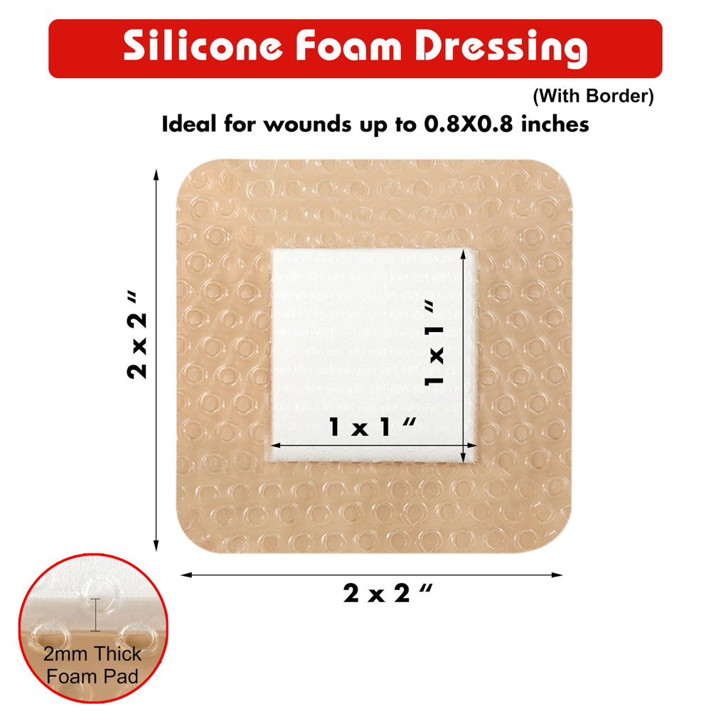 FRESINIDER adhesive border 2x2 bandage provides secure, gentle wound closure for minor injuries.