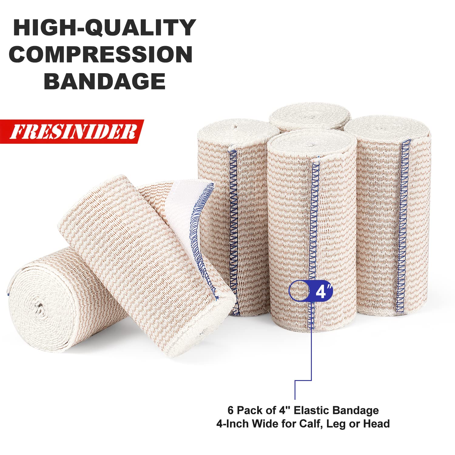 FRESINIDER bandage wrap with dual touch closures demonstrates quick, adjustable, secure application