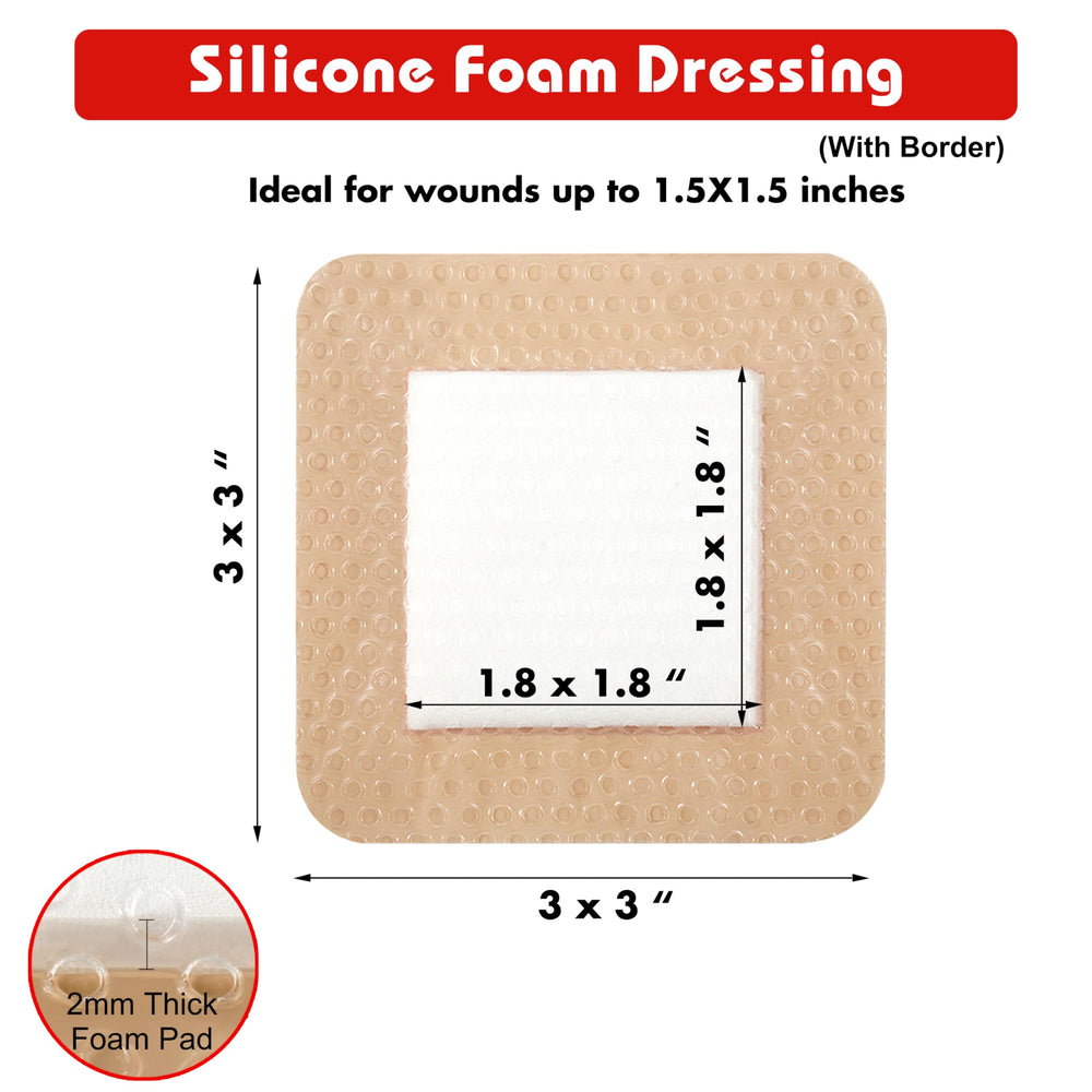 FRESINIDER foam dressing pack of 20 ready for daily wound care