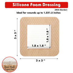 FRESINIDER foam dressing pack of 20 ready for daily wound care