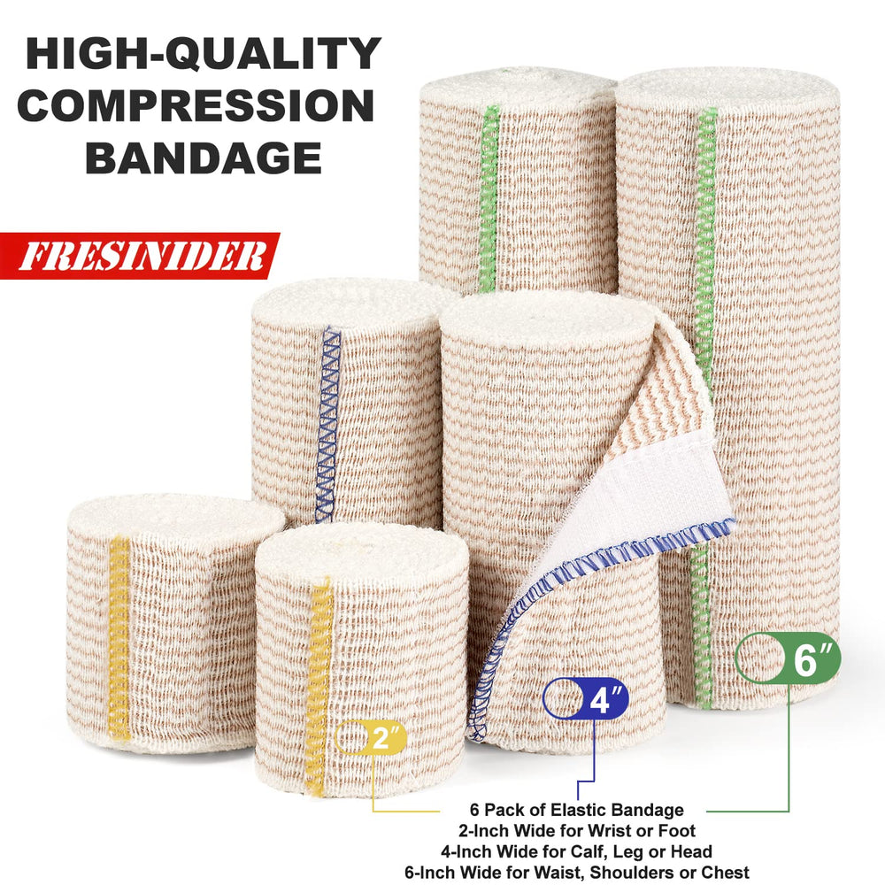 FRESINIDER premium elastic bandage 2x4 wrap for mid-sized areas and secure compression