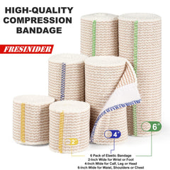 FRESINIDER premium elastic bandage 2x4 wrap for mid-sized areas and secure compression