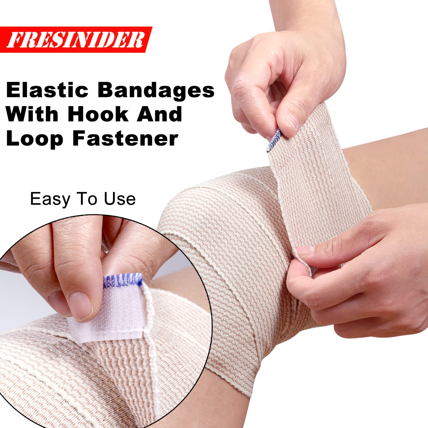 FRESINIDER premium elastic bandage 2x6 wrap for broader coverage on larger limbs
