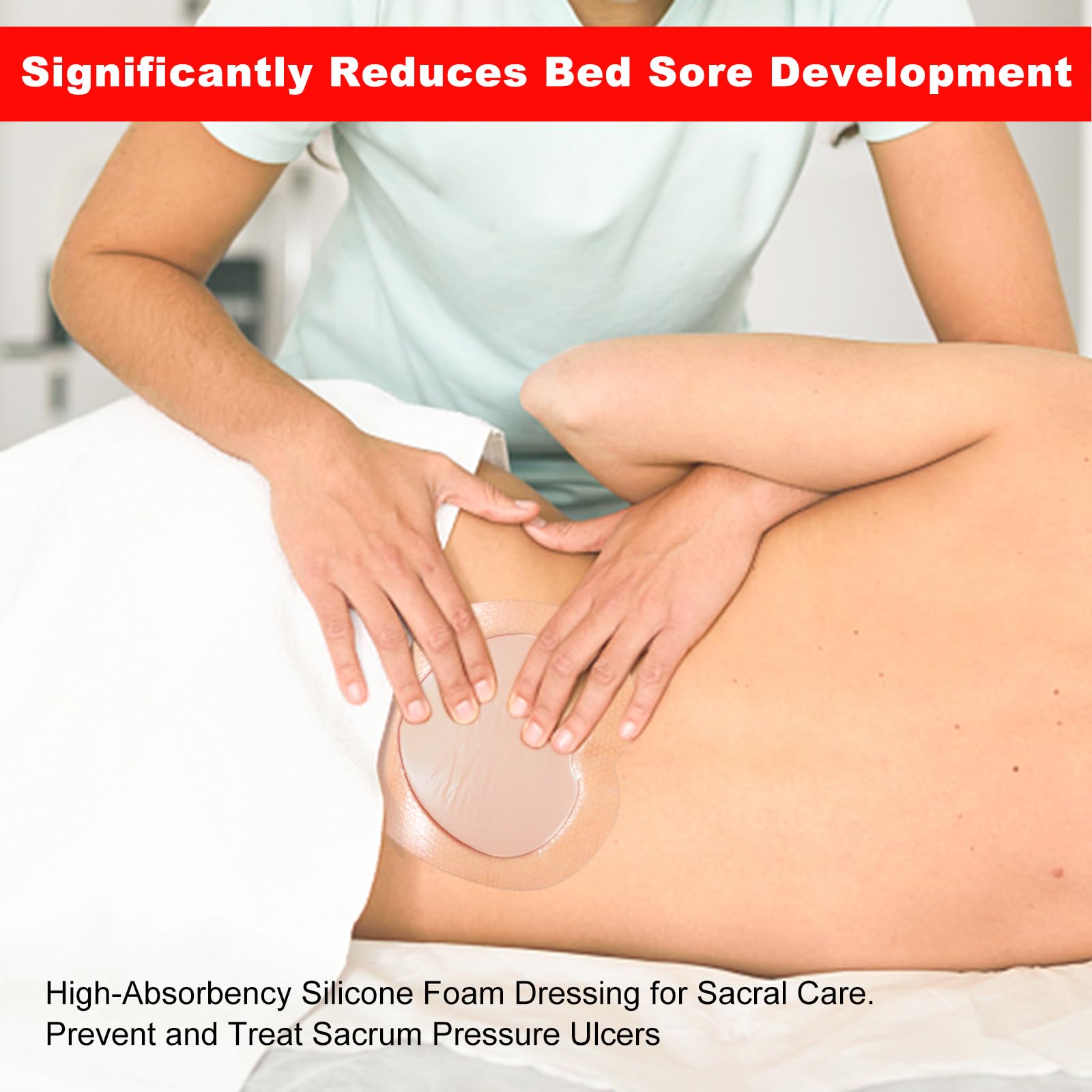 FRESINIDER sacral bedsores use supports wounds up to 5.5x4.9 inches.