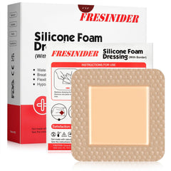 FRESINIDER silicone foam dressing border applied to wound for breathable protection