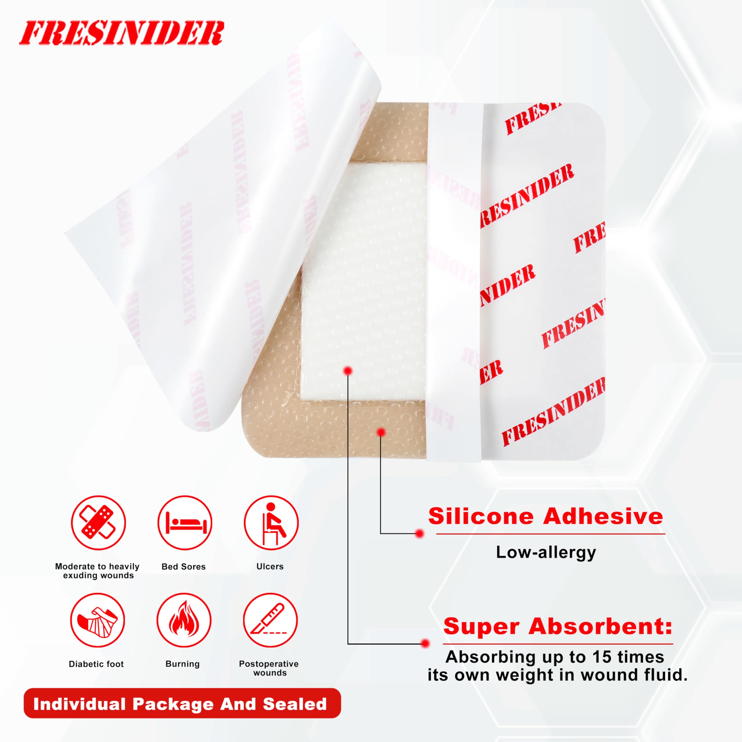 FRESINIDER waterproof bandage cover stays in place during activities and showers.