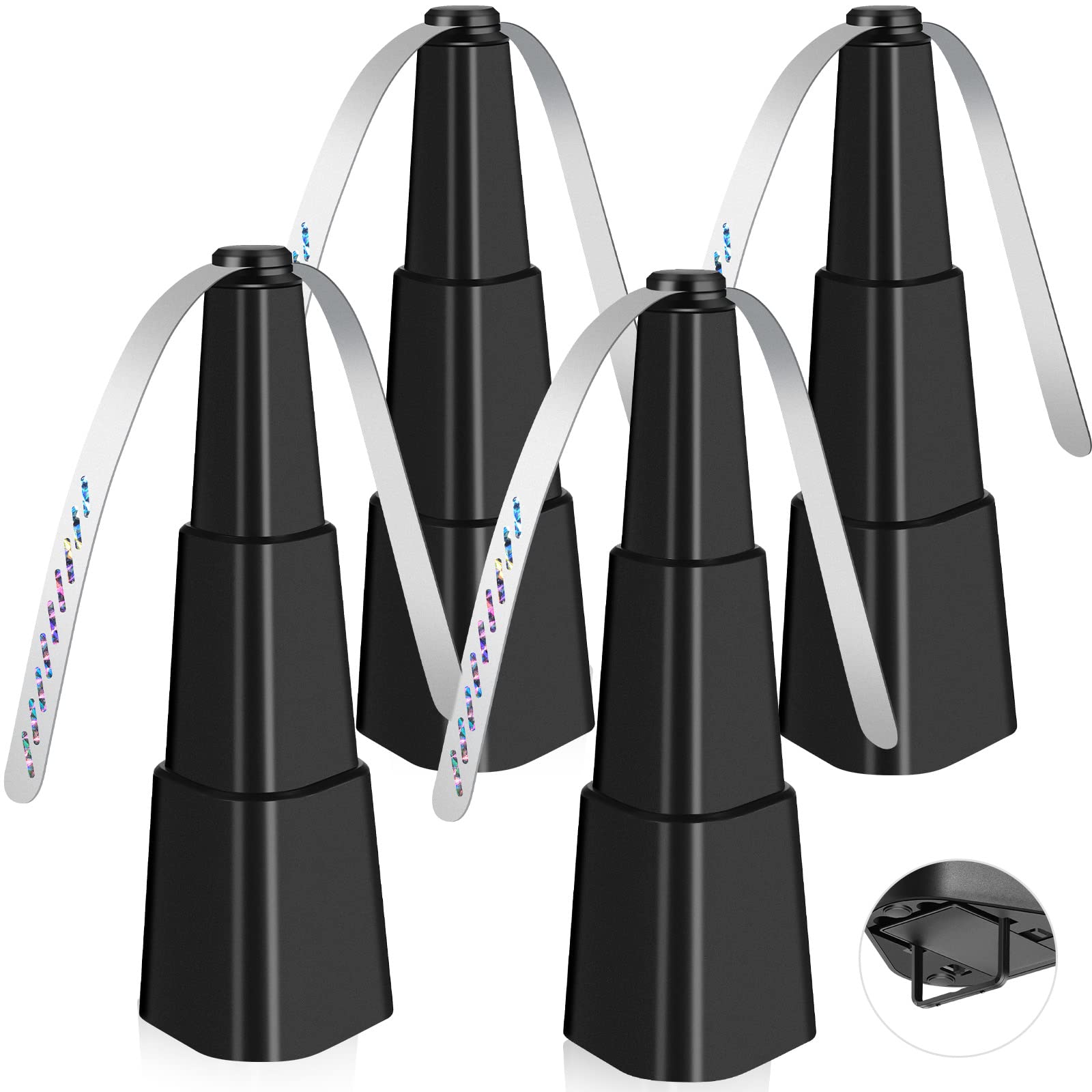 Fretech Fly Fans table-pack setup keeps flies away during outdoor meals.