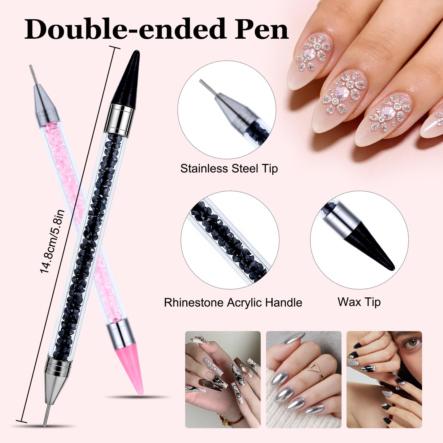 FRICHOM dual-ended gem pens for smooth gem picking and placement.