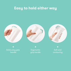 Frida Baby Rinser offers large capacity for longer rinsing without frequent refills.
