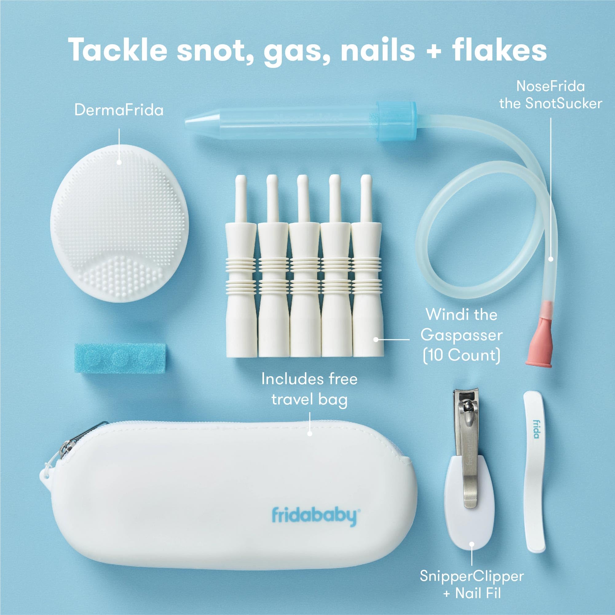 Frida Baby disposable filters help keep mucus separate during nasal use.