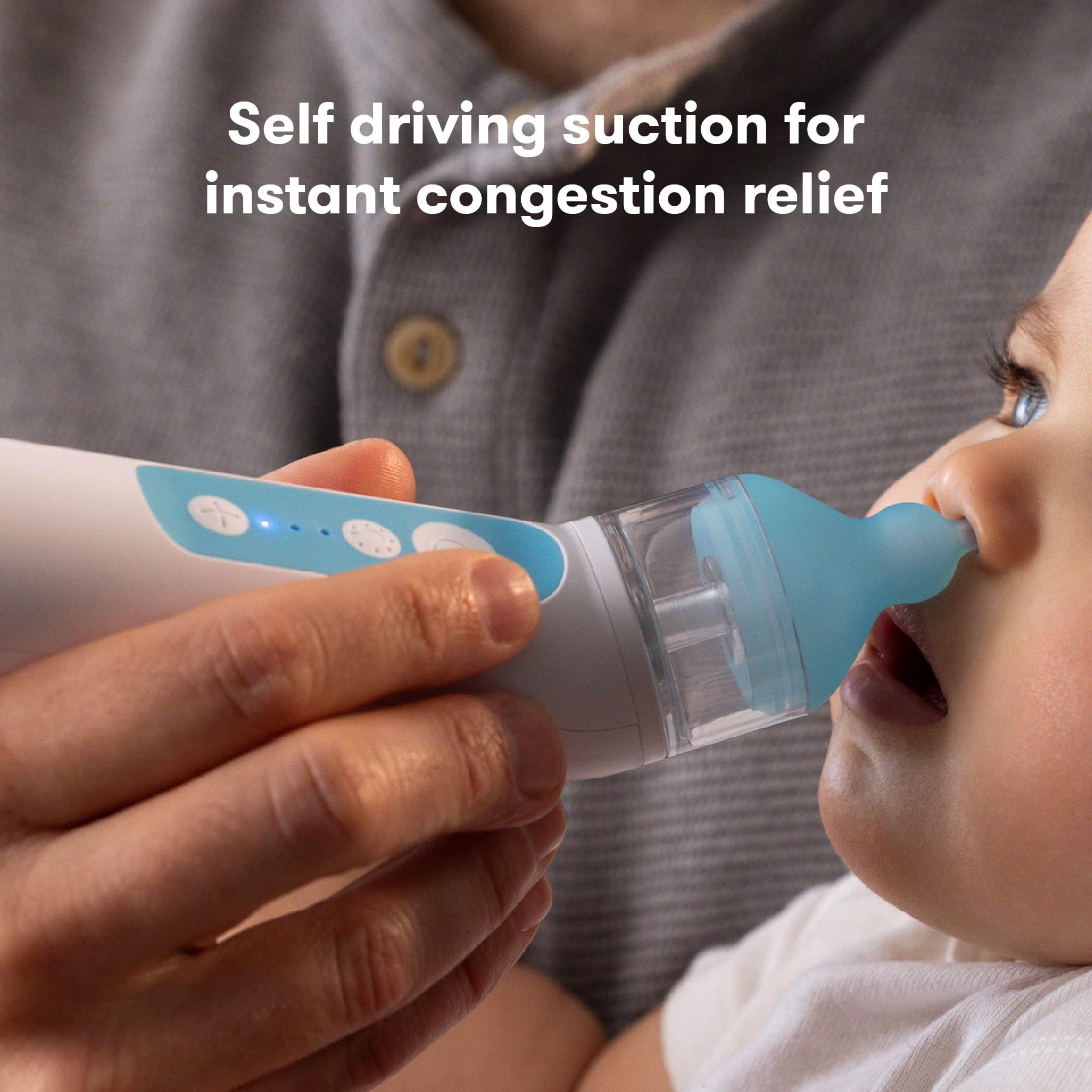 Frida Baby NoseFrida with three suction levels for customizable congestion relief.