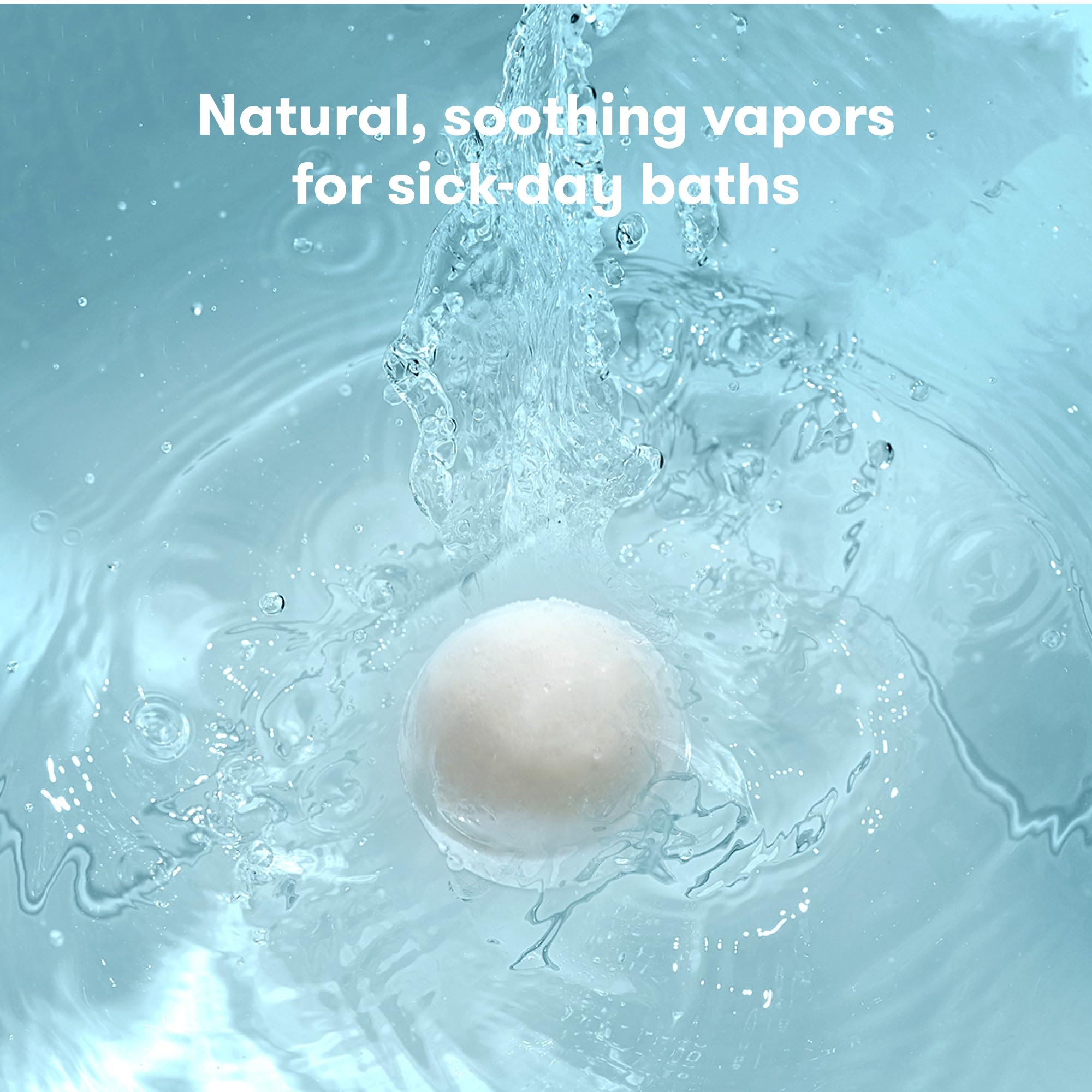 Frida Baby vapor bath bombs dissolving in water demonstrate gentle fizz for engaging bath time.