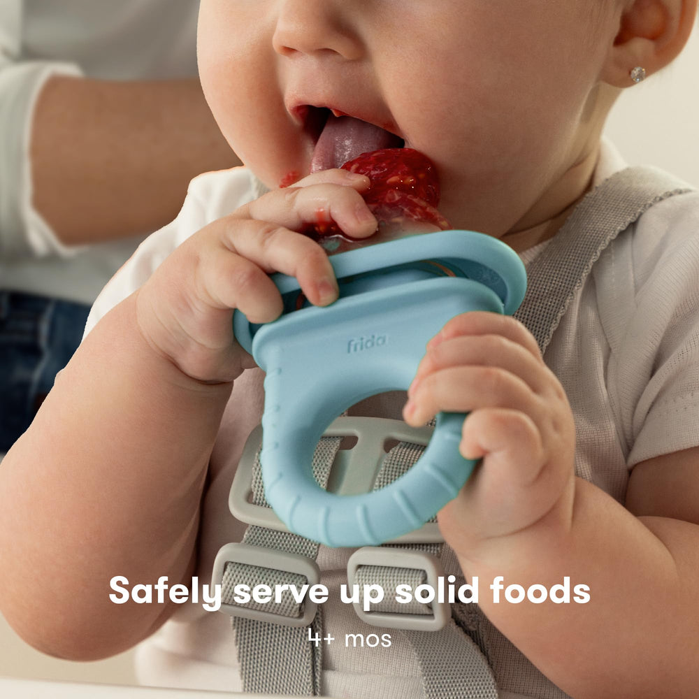 Frida Baby Push Pop Feeder silicone tip supports gentle texture introduction