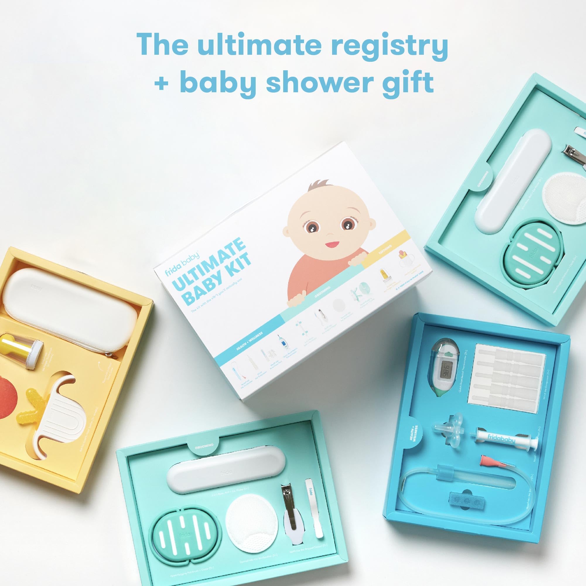 Frida Baby DermaFrida SkinSoother Brush softens cradle cap.