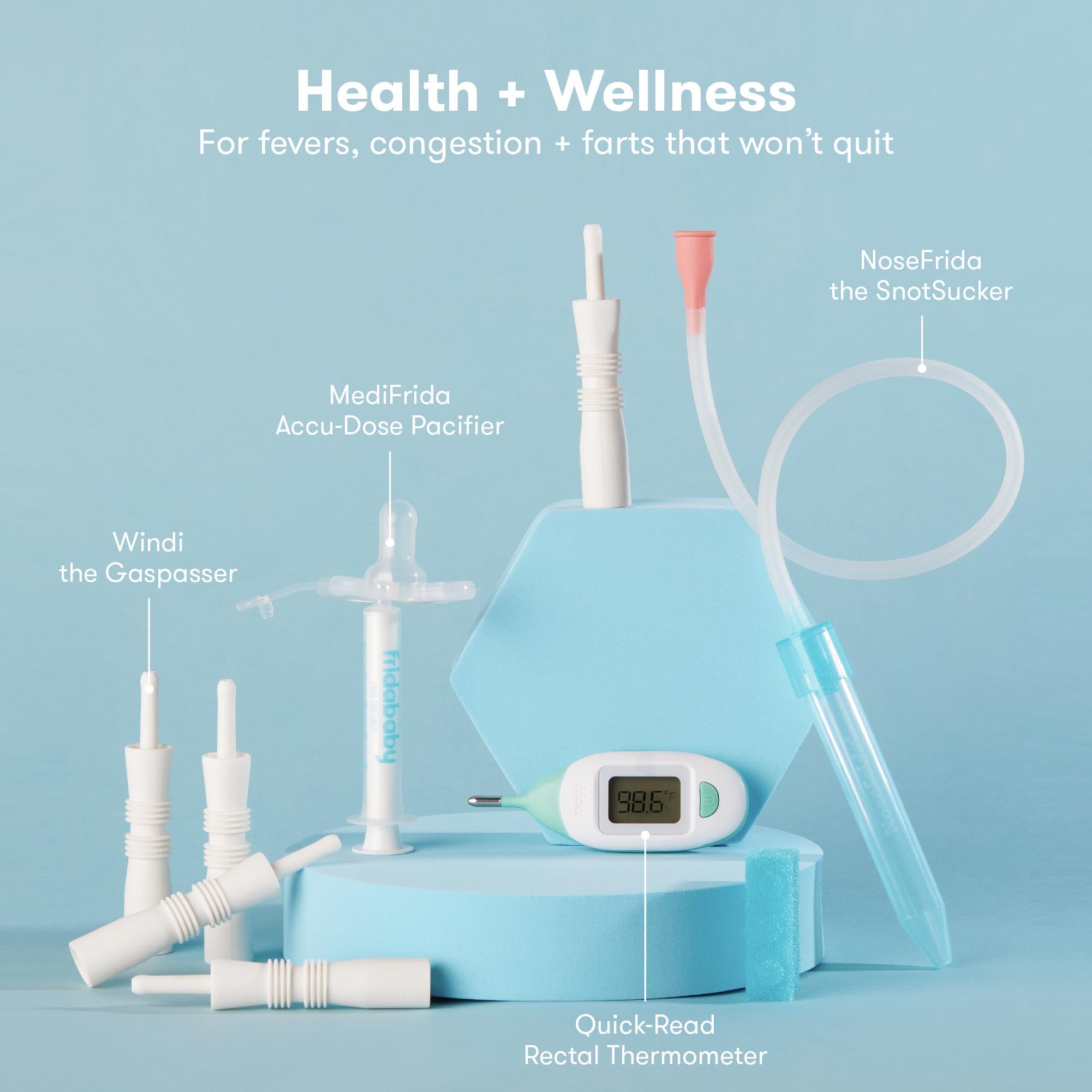 Frida Baby Quick-Read Rectal Thermometer for fast temperature readings.
